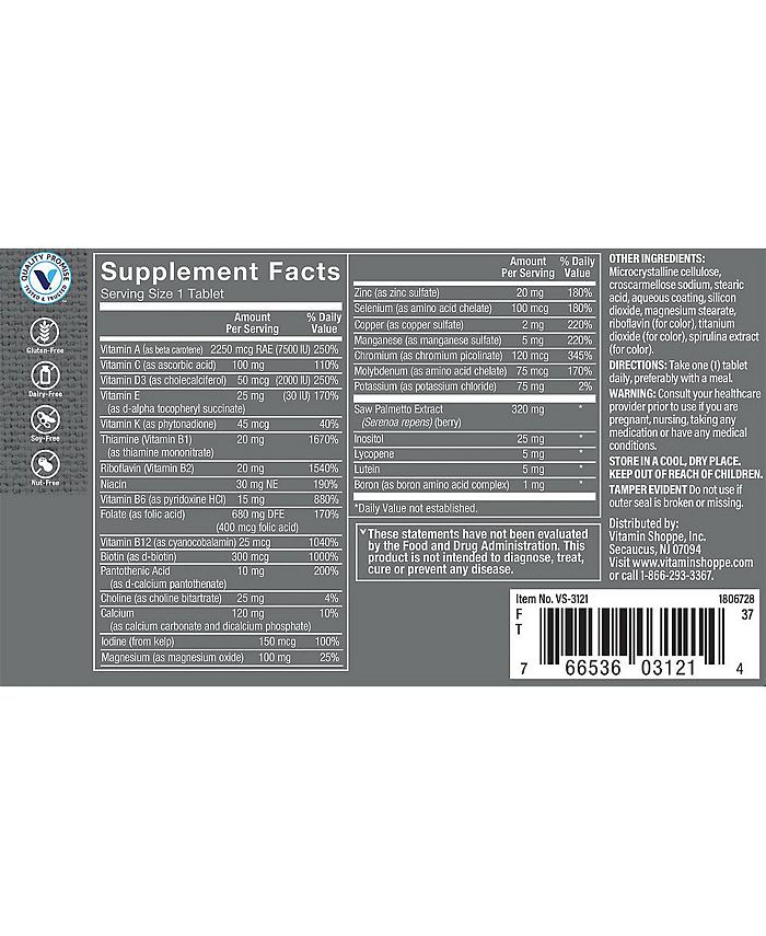 The Vitamin Shoppe One Daily Men's 50+ Multivitamin & Multimineral with