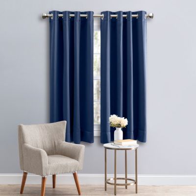Ultimate Black Out Grommet Panel w/Wand Curtain 56"W x 54"L
