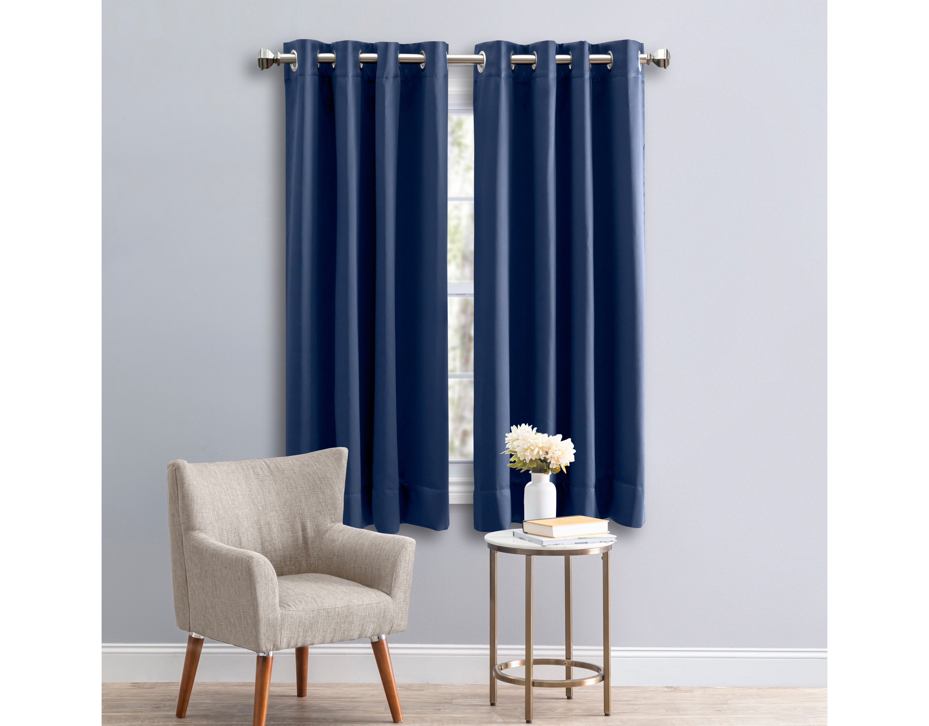 Ricardo Ultimate Black Out Grommet Panel w/Wand Curtain 56"W x 54"L