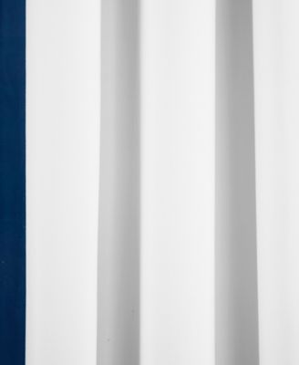 Lush Decor Block Border Grommet Blackout Window Curtain Panel Single 40"W x 84"L