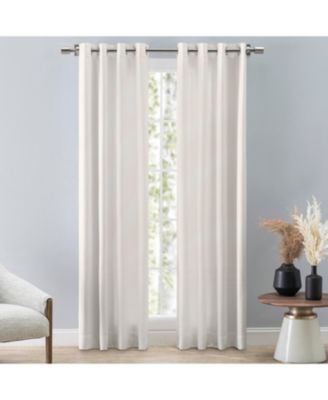 Grasscloth Lined Grommet Curtain Panel 54"W x 84"L