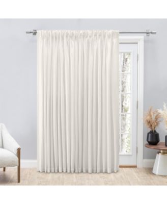 Grasscloth 2/Way Pinch Pleated w/Back Tabs Patio Curtain Panel 100"W x 96"L