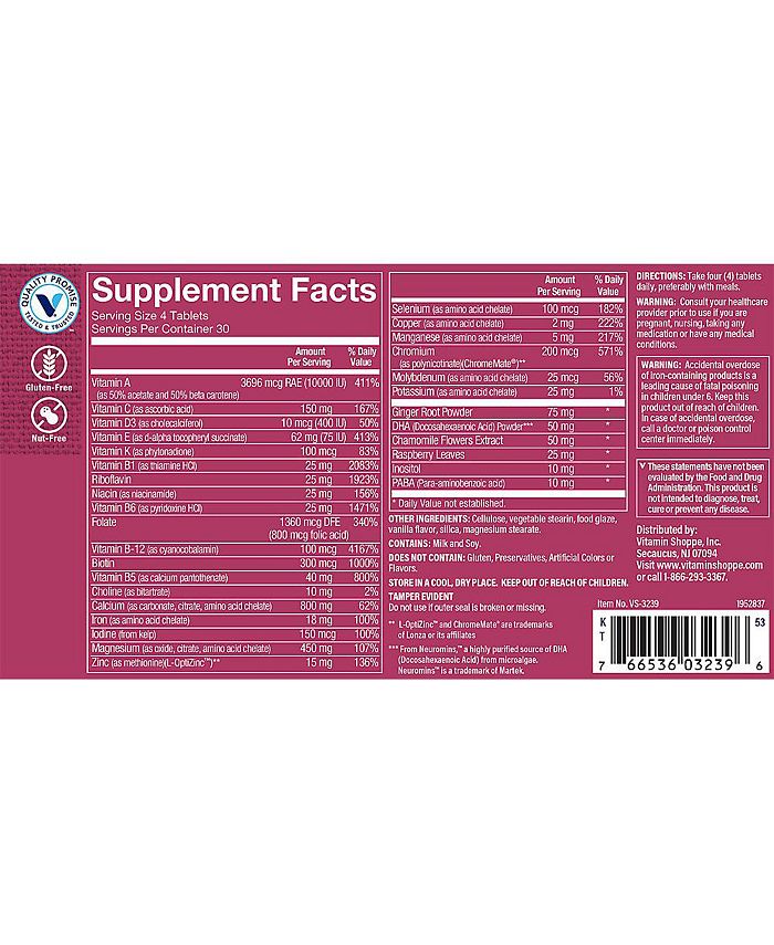 The Vitamin Shoppe Prenatal + DHA Multivitamin for a Healthy Pregnancy