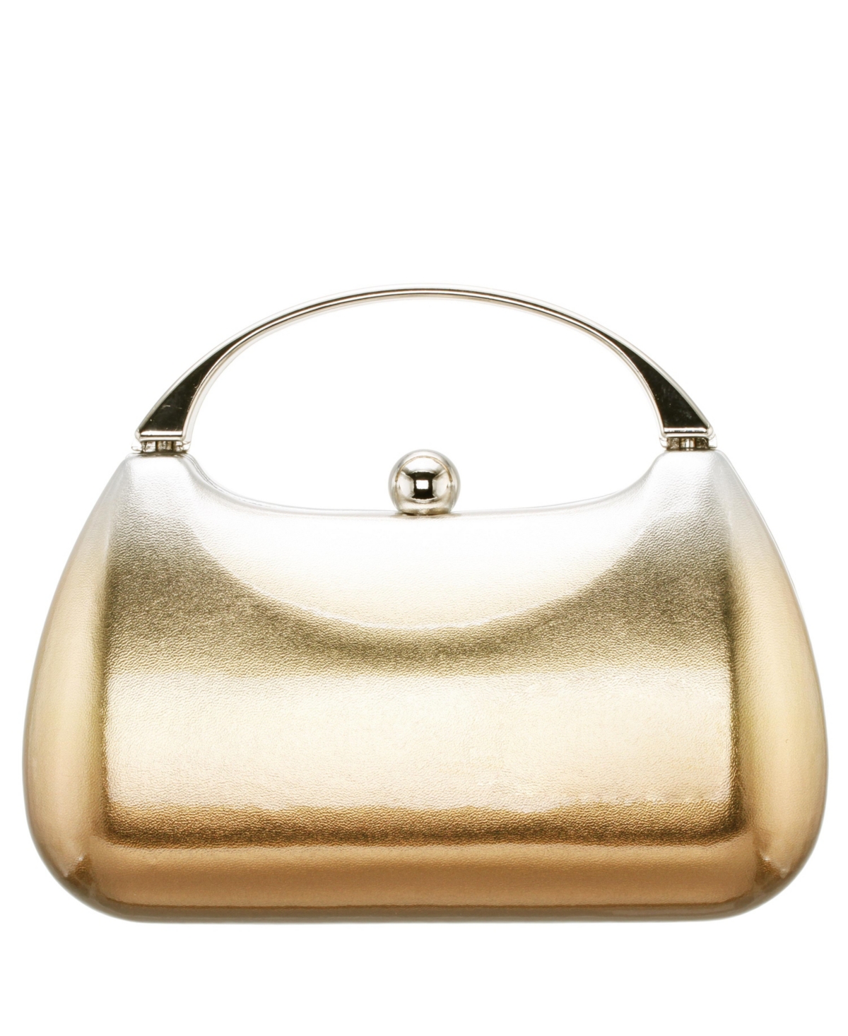 Nina Women's Ombre Minaudiere Metal Handle Handbag In Silver Ombre