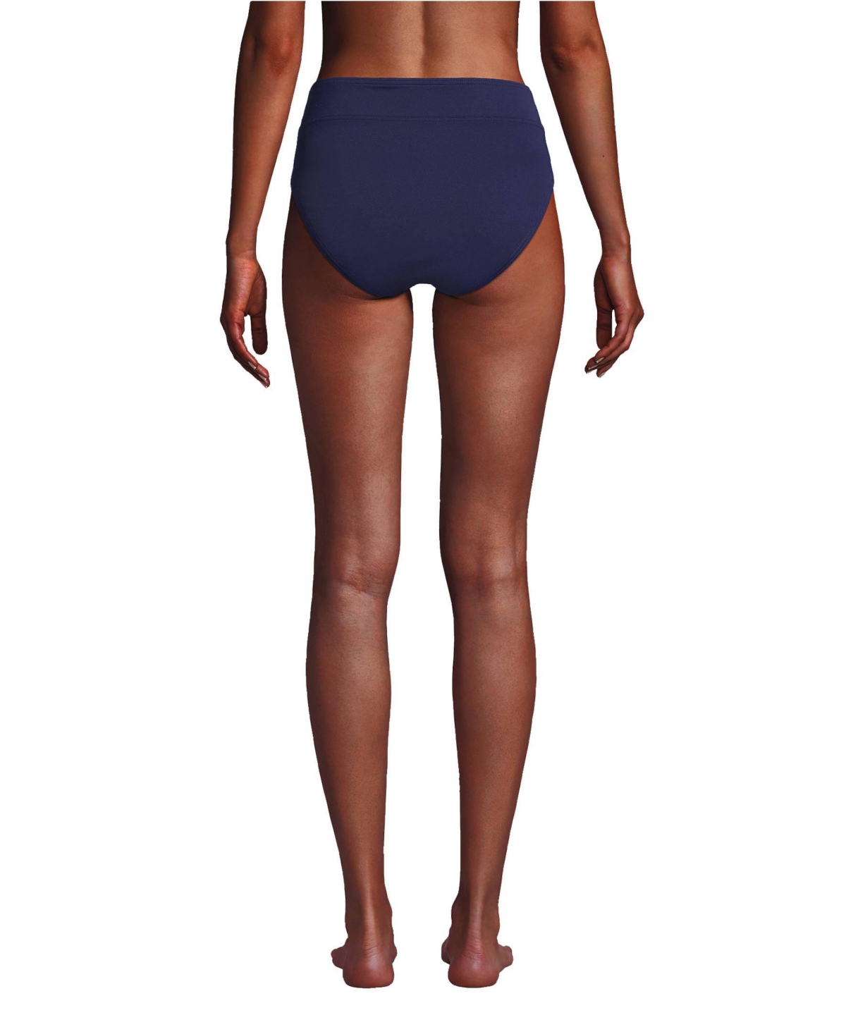 Lands' End Women's Chlorine Resistant High Leg High Waisted Bikini Swim Bottoms