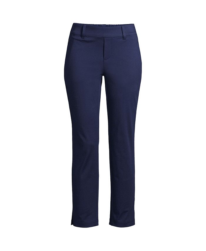 Lands' End Women's Tall Flex Mid Rise Pull On Crop Pants - Macy's