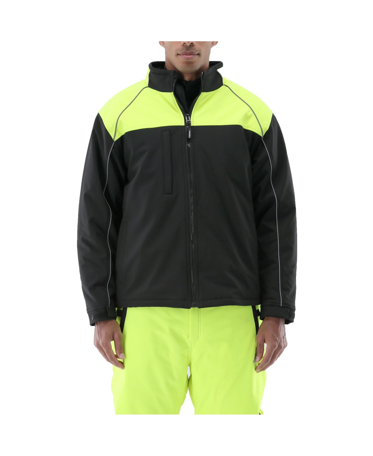 Men's Two-Tone HiVis Insulated Jacket - Black