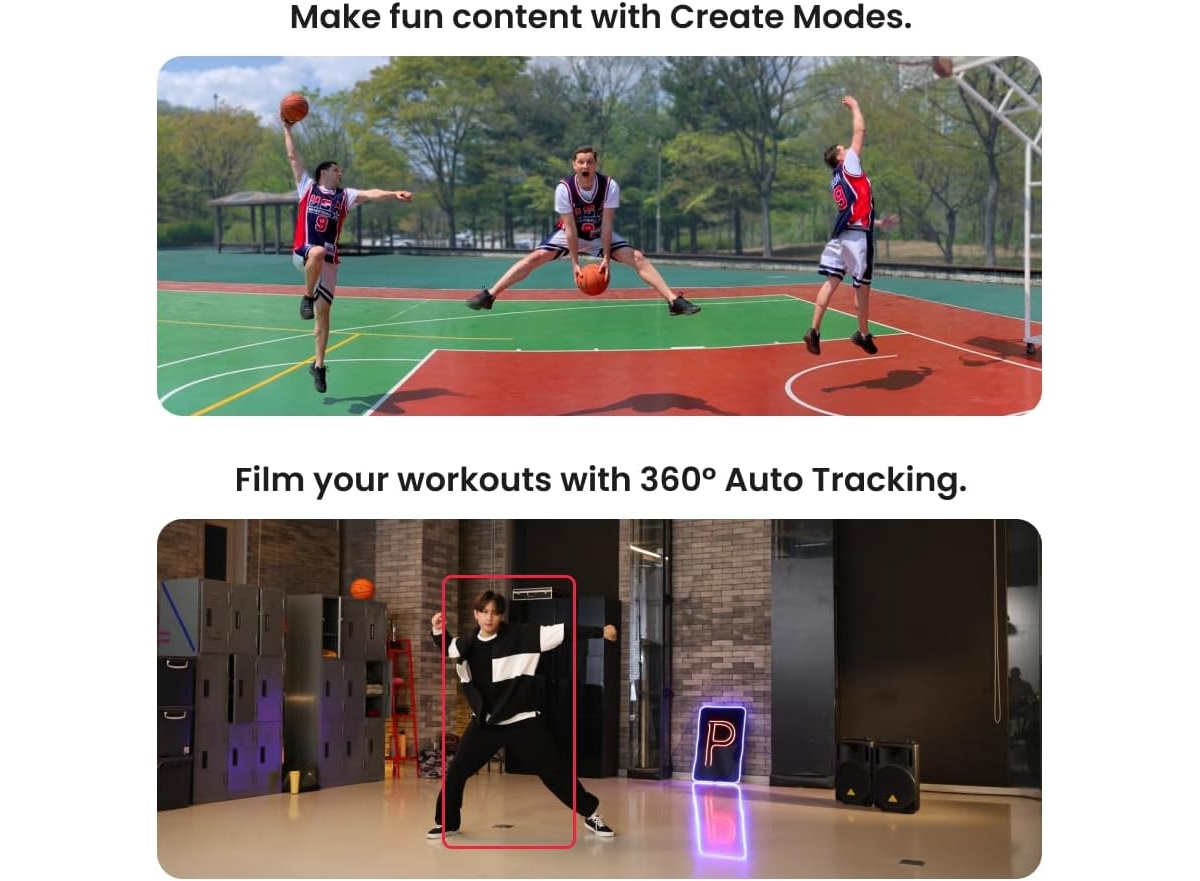 Pivo Pod Lite Fitness Tracking Phone Holder, Auto 360 Rotation, Selfie, Handsfree Video Recording