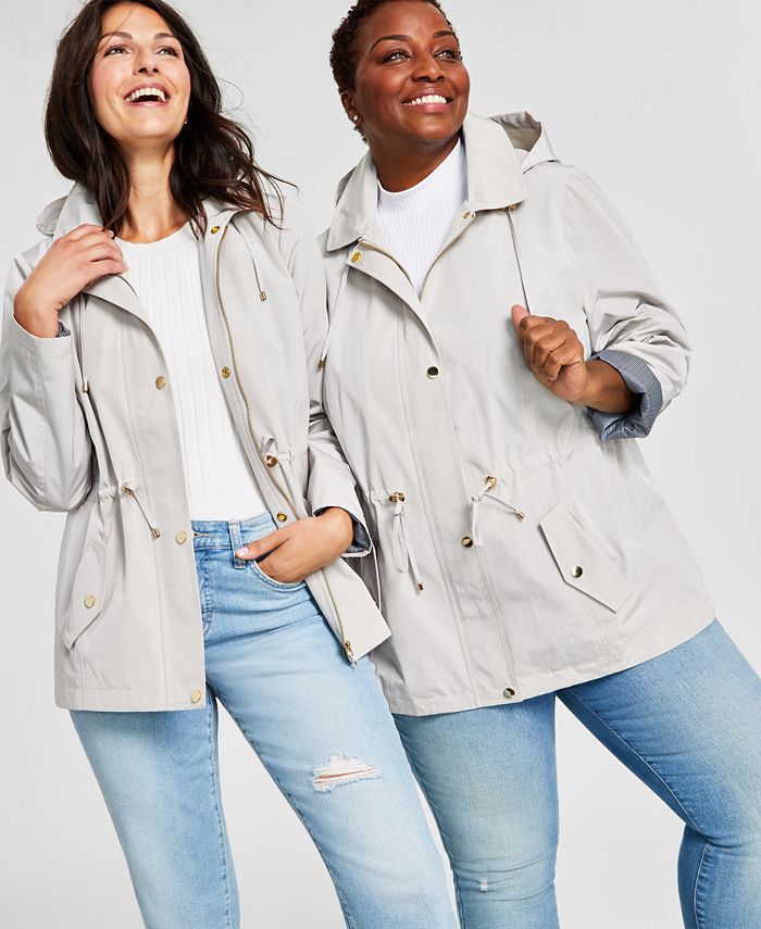 Style & Co Women's Hooded Anorak, PP-4X, Created for Macy's - Macy's