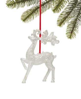 Holiday Lane - Glittered Deer Ornament