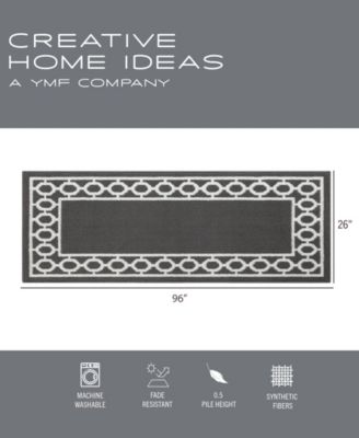 Christine Trellis Border Tufted Runner Rugs