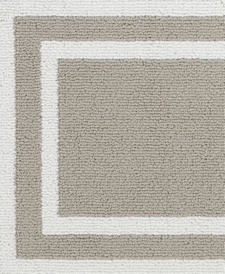 Jean Pierre Double Line Border Tufted - Machine Washable Runner Rug, 26" x 45"