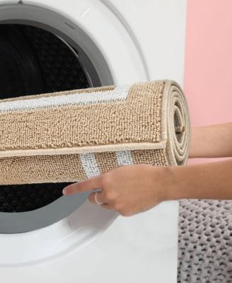 Double Line Border Tufted - Machine Washable Runner Rug, 26" x 72"