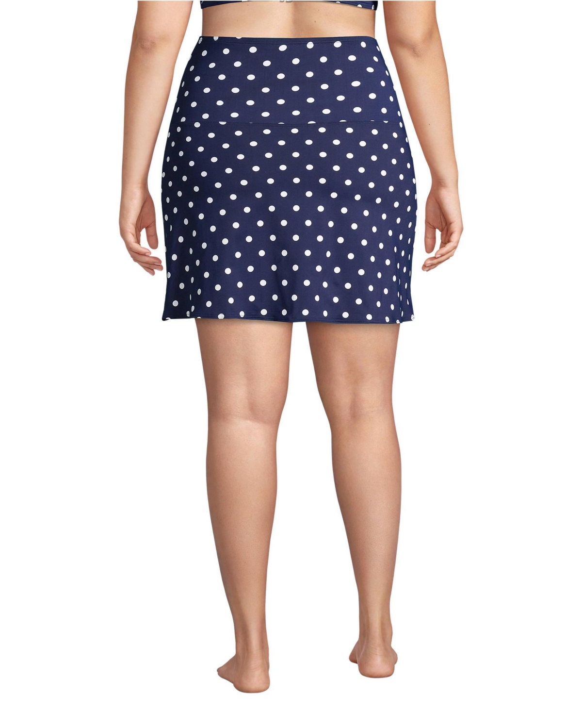 Lands' End Plus Size Tummy Control Ultra High Waisted Modest Swim Skirt Swim Bottoms
