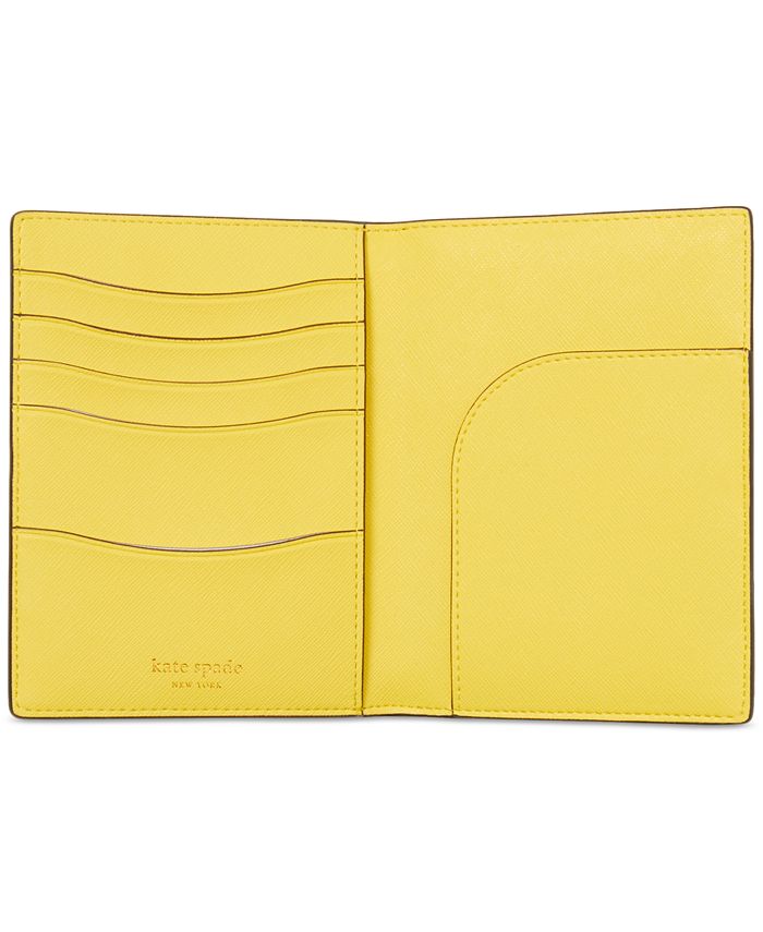 Kate Spade New York Morgan Lemon Toss Saffiano Leather Passport Holder Macys 5293