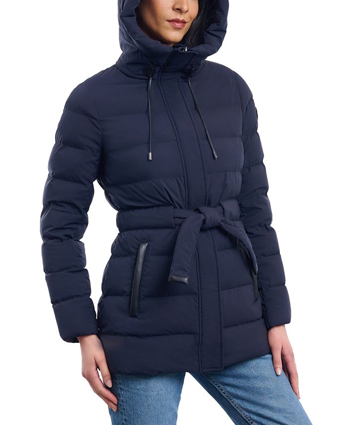 Michael Kors Women's Belted Packable Puffer Coat - Macy's