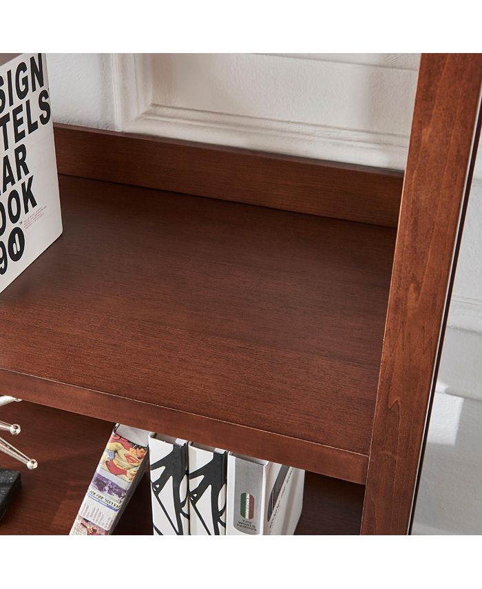 Simplie Fun 4 Tier Bookcases, 67" Bookshelf with Sturdy Solid Frame