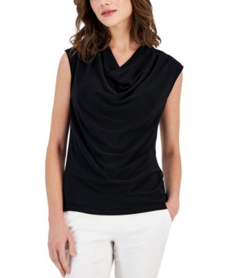 Calvin Klein Sleeveless Cowl-Neck Top - Macy's