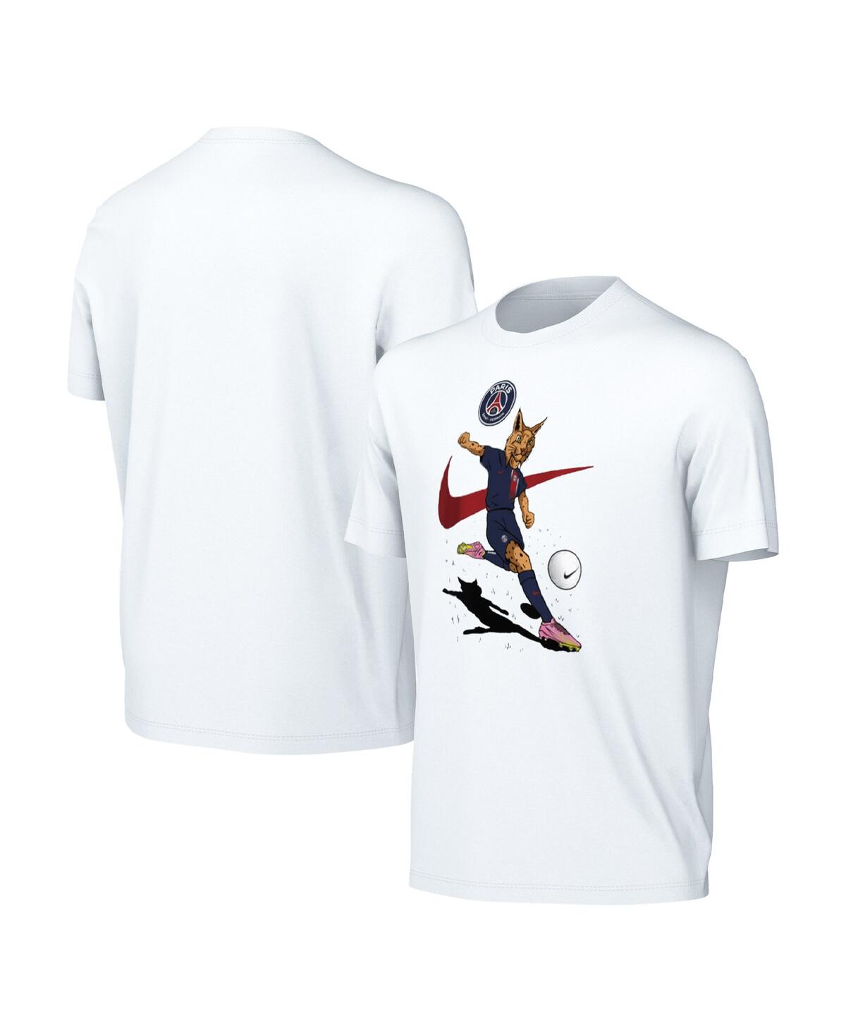 Big Boys and Girls NikeParis Saint-Germain Mascot T-shirt - White