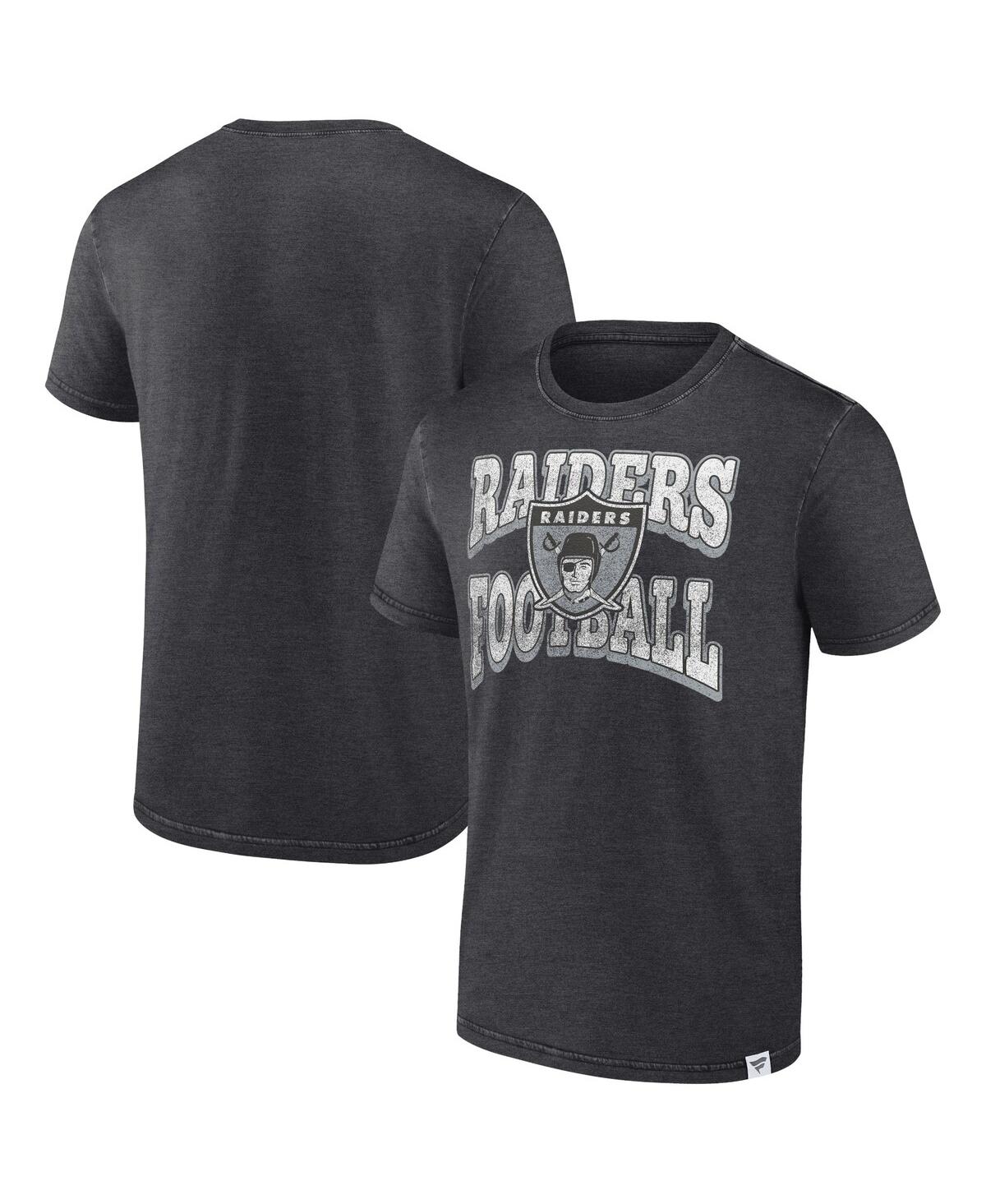 Fanatics Men's  Heather Charcoal Las Vegas Raiders Force Out T-shirt In Heather Charcoal