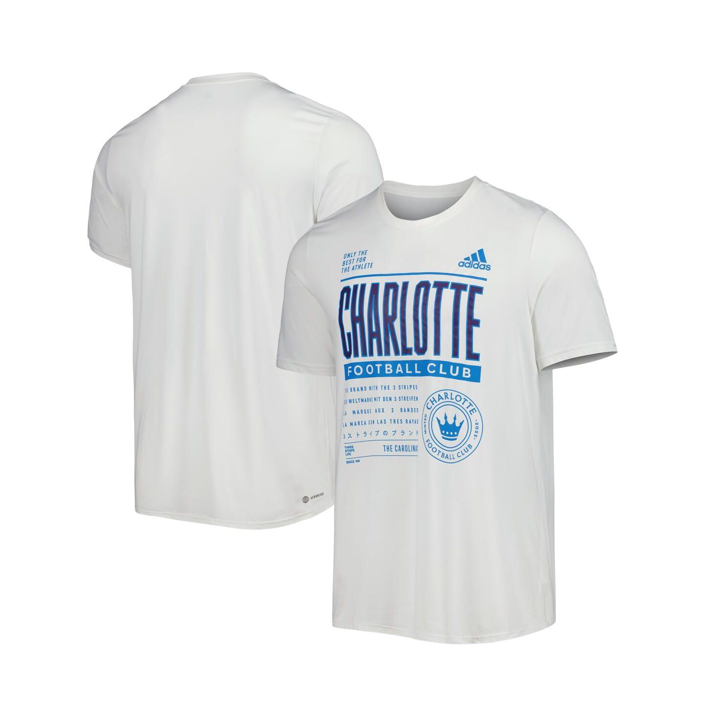 Мужская футболка adidas White Charlotte FC Club DNA Performance — фото 2