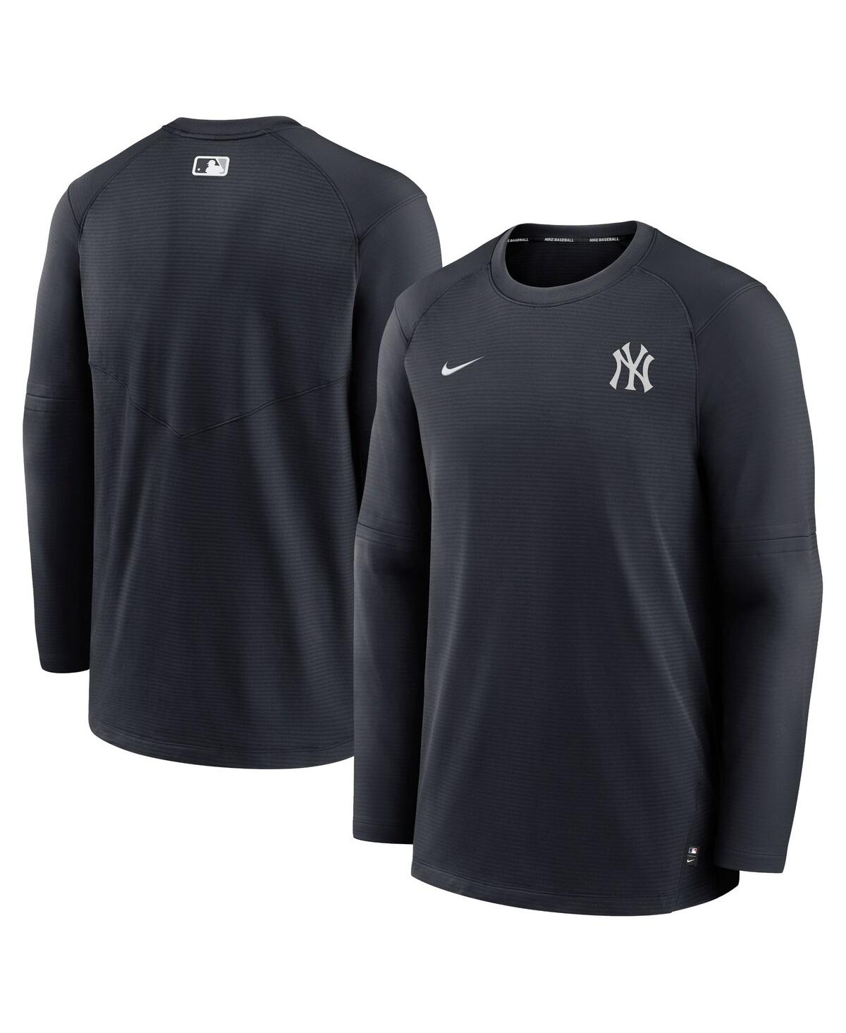 Men's NikeNew York Yankees Authentic Collection Logo Performance Long Sleeve T-shirt - Navy