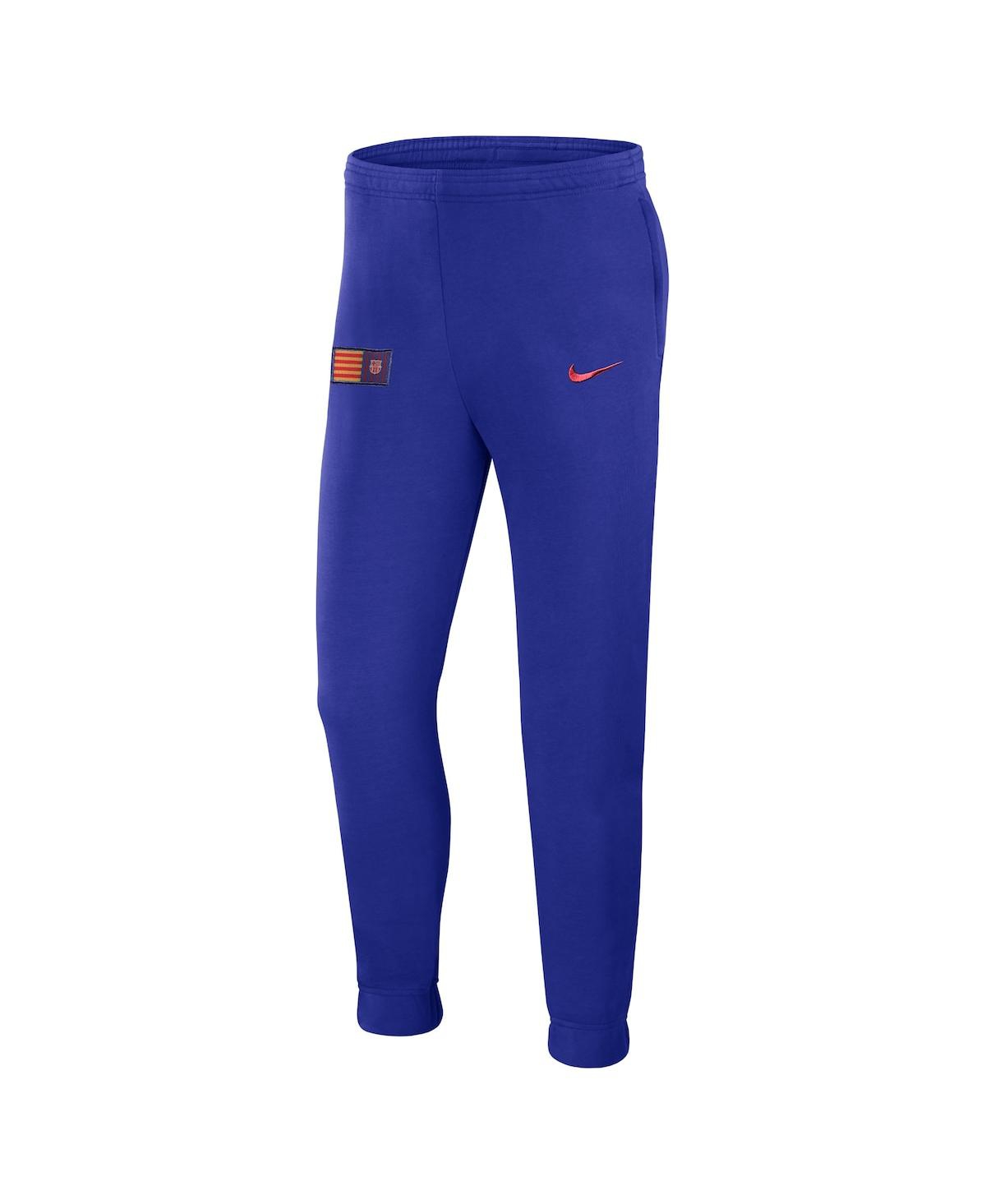 Shop Nike Men's  Blue Barcelona Gfa Fleece Pants