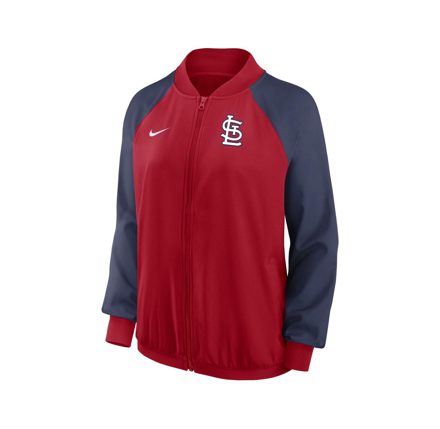 Women's Red St. Louis Cardinals Authentic Collection Team Raglan Performance Full-Zip Jacket