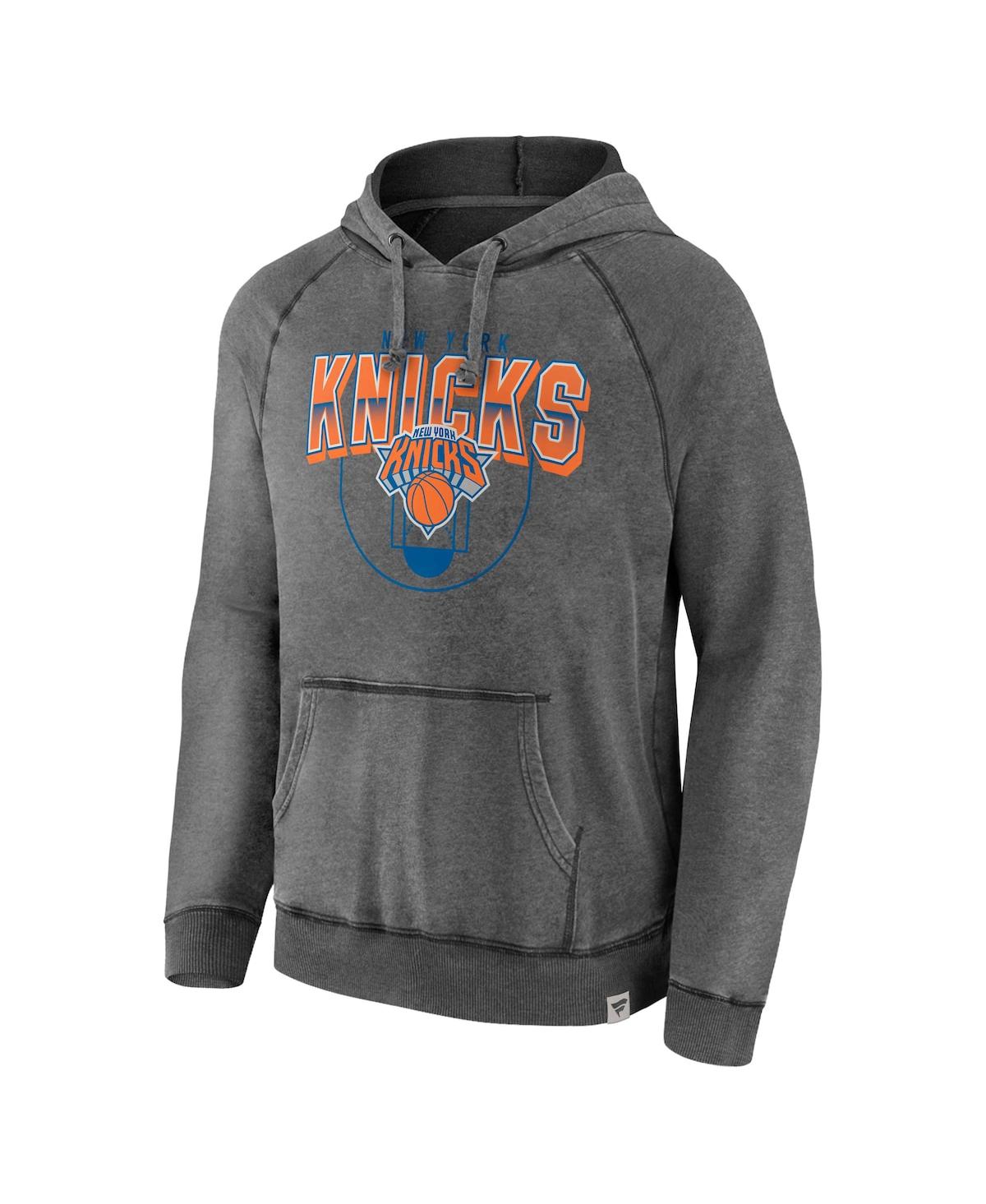 Men's FanaticsNew York Knicks Acquisition True Classics Vintage-Like Snow Wash Pullover Hoodie - Gray