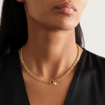 18K Plated Stainless Steel Curb Chain Necklace