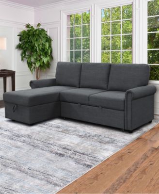 Hamilton 2 Piece Storage Sofa Bed Reversible Sectional
