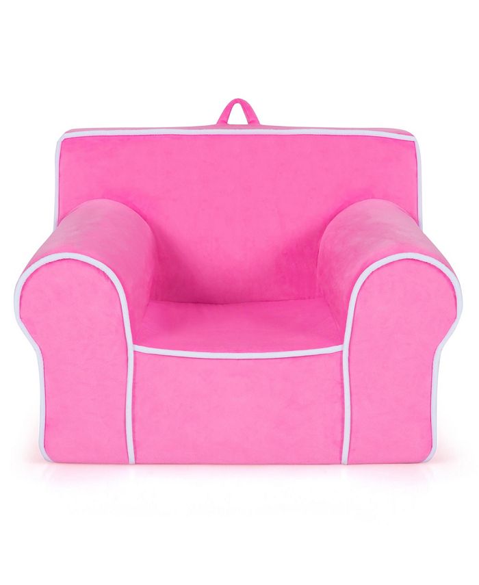 Costway Kids Sofa Toddler Foam Filled Armchair Velvet Fabric Baby Macy's