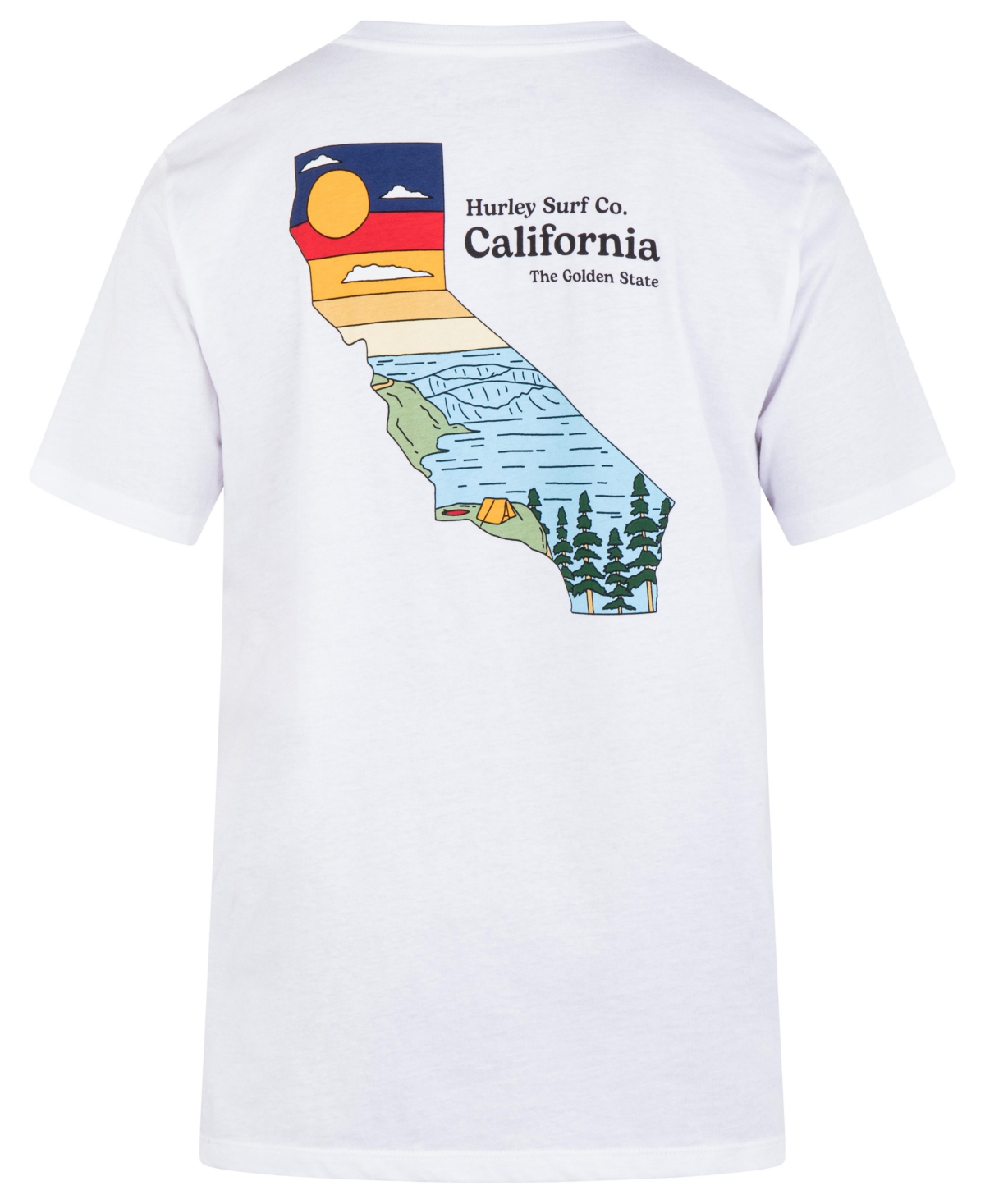 Hurley Men's Everyday State Pride Short Sleeve T-shirt -White
