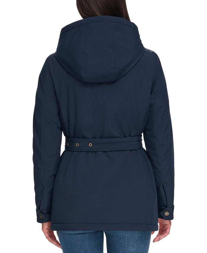 Tommy Hilfiger Women's Hooded Crest Pocket Raincoat - Macy's