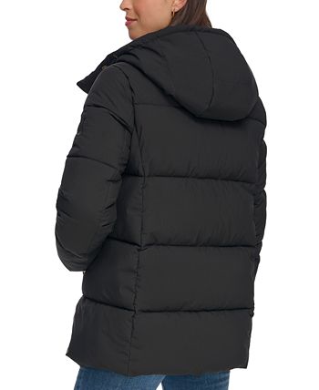 Tommy hilfiger women's sales black coat