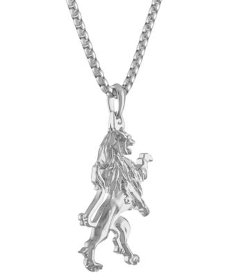 Men's Crest of Bohemia Pendant Necklace in Sterling Silver, 24" + 2" extender