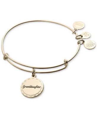 Alex and Ani - Gold-Tone Granddaughter Charm Bangle Bracelet