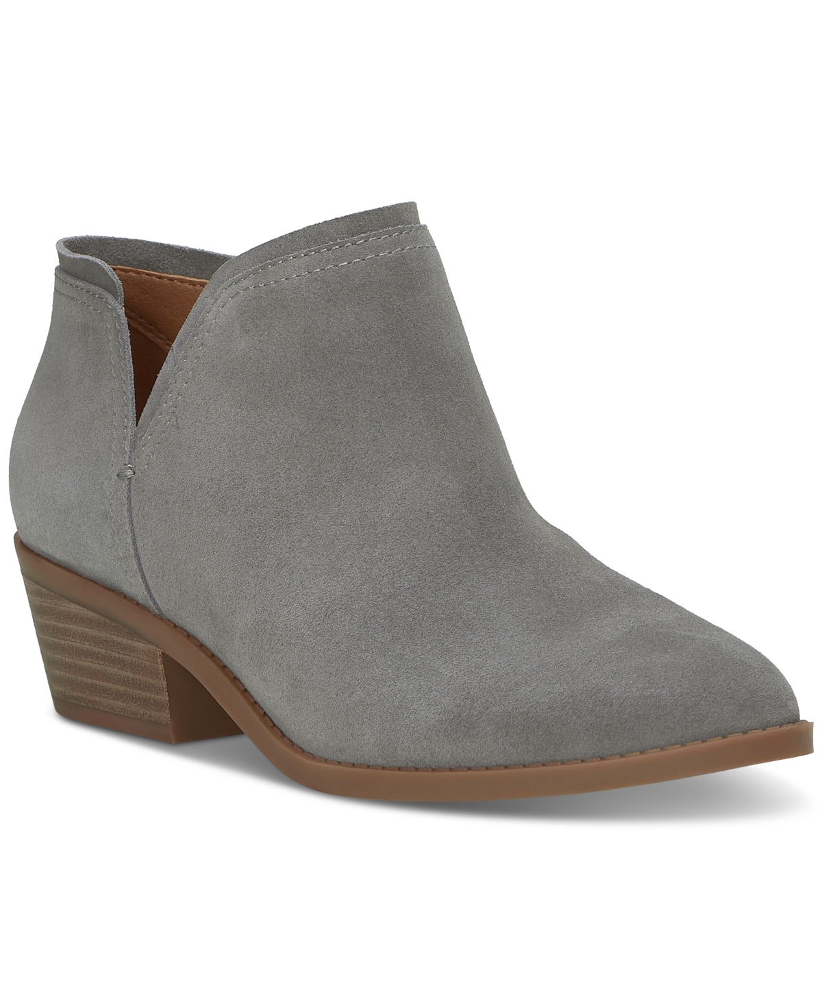 Lucky Brand Ferolia Bootie In Titanium Suede