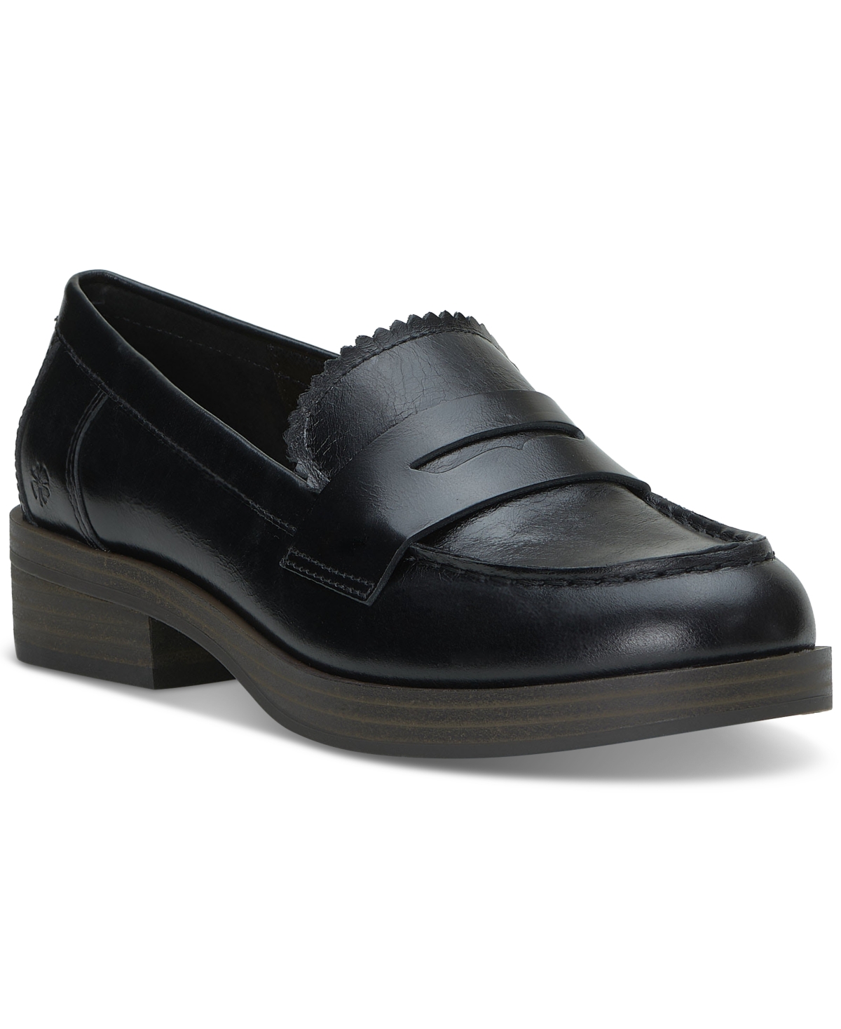 Lucky Brand Women's Floriss Tailored Penny Loafers In Black Leather