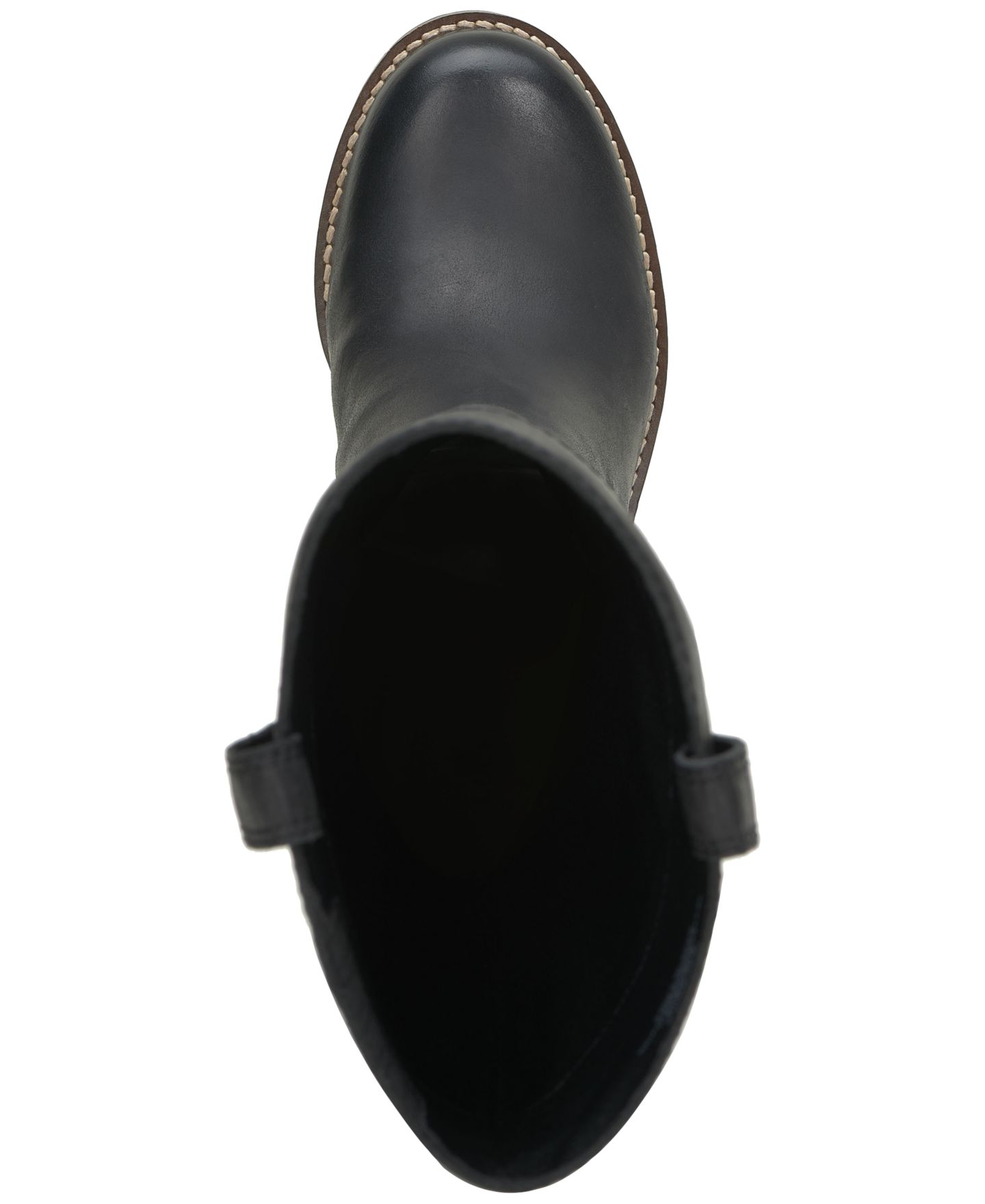 Женские ботинки Lucky Brand Hybiscus Knee High Riding, цвет: Чёрный кожаный — фото 4