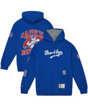 Youth Mitchell & Ness Heather Gray/Royal Los Angeles Dodgers Cooperstown Collection Head Coach Pullover Hoodie Size: Medium
