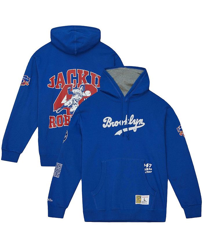 Mitchell & Ness Men's Jackie Robinson Royal Brooklyn Dodgers Cooperstown  Collection Legends Fleece Pullover Hoodie - Macy's