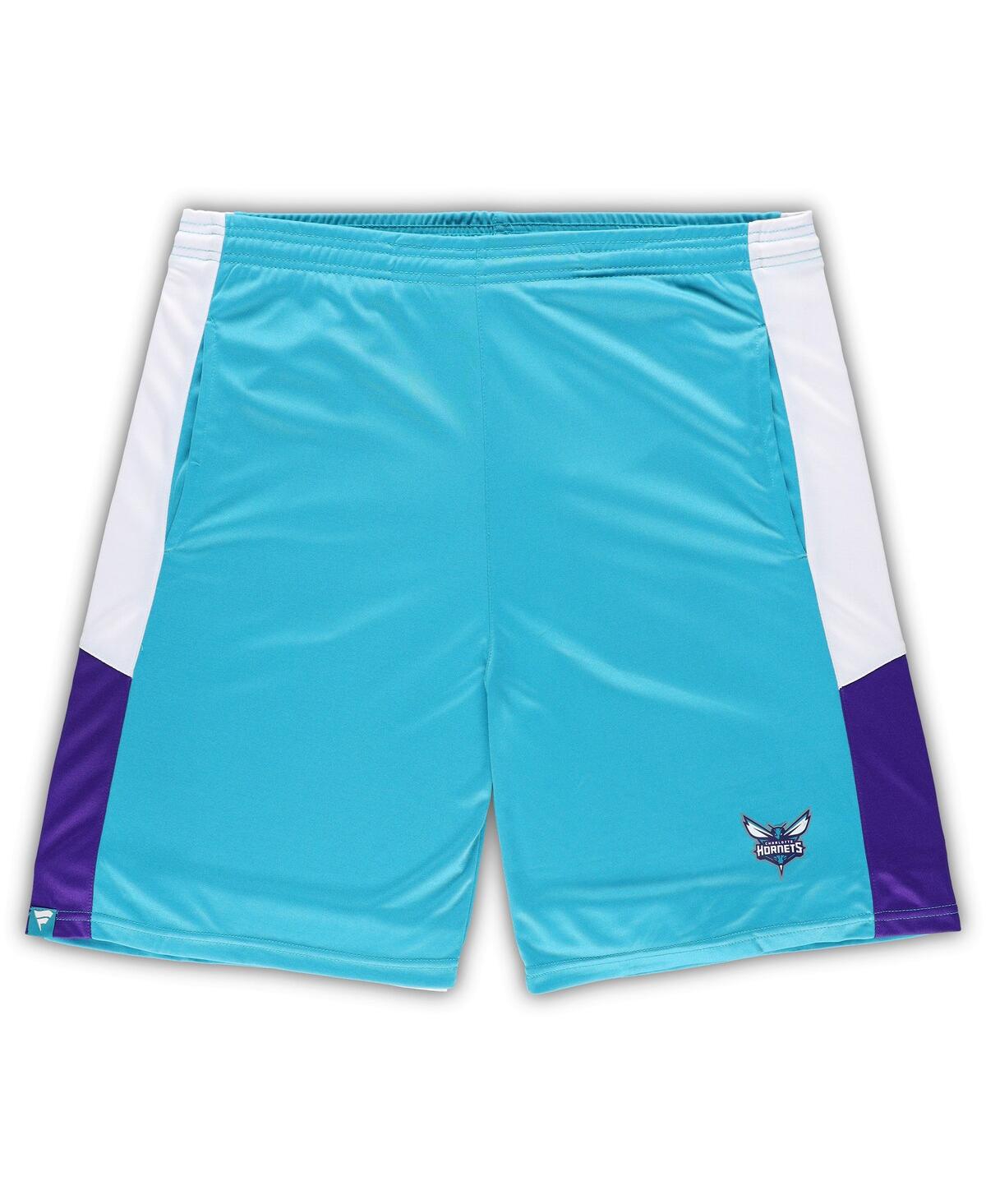 Shop Fanatics Men's  Teal Charlotte Hornets Big And Tall Champion Rush Practice Shorts