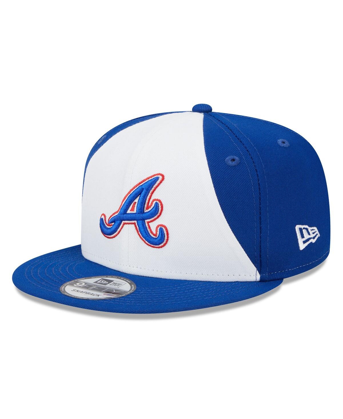 New Era Men's  White, Royal Atlanta Braves 2023 City Connect 9fifty Snapback Adjustable Hat In White,royal