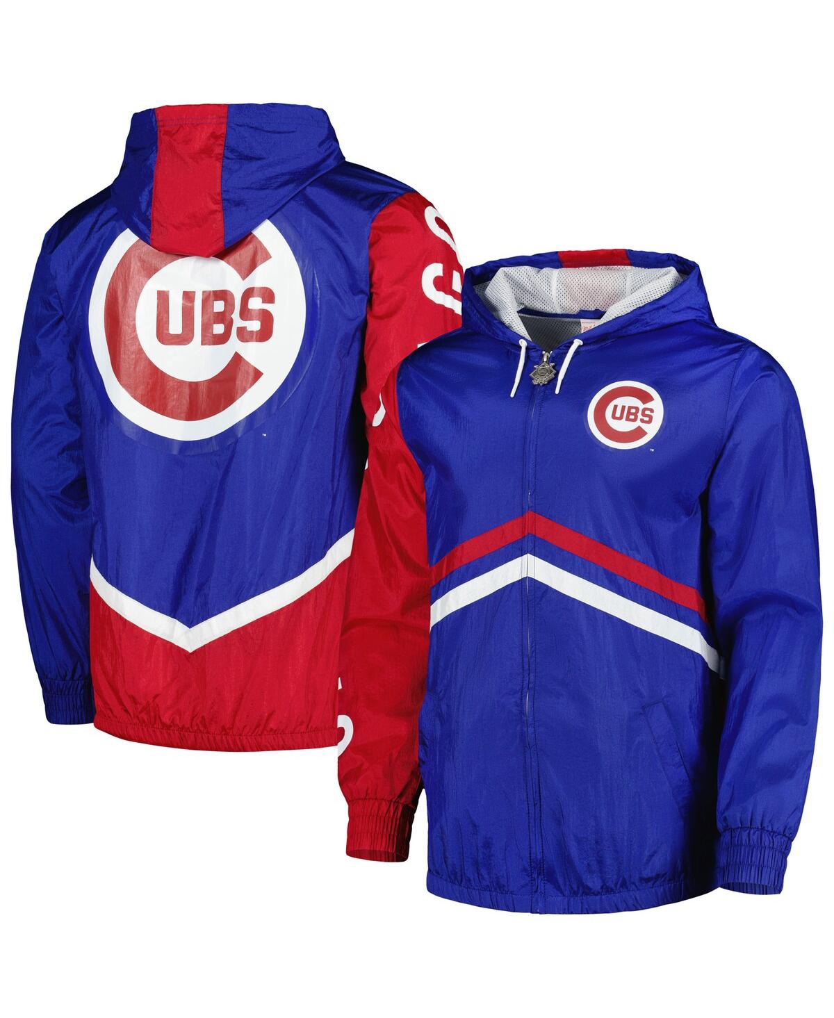 Men's Mitchell & Ness Royal Chicago Cubs Undeniable Full-Zip Hoodie Windbreaker Jacket - Royal