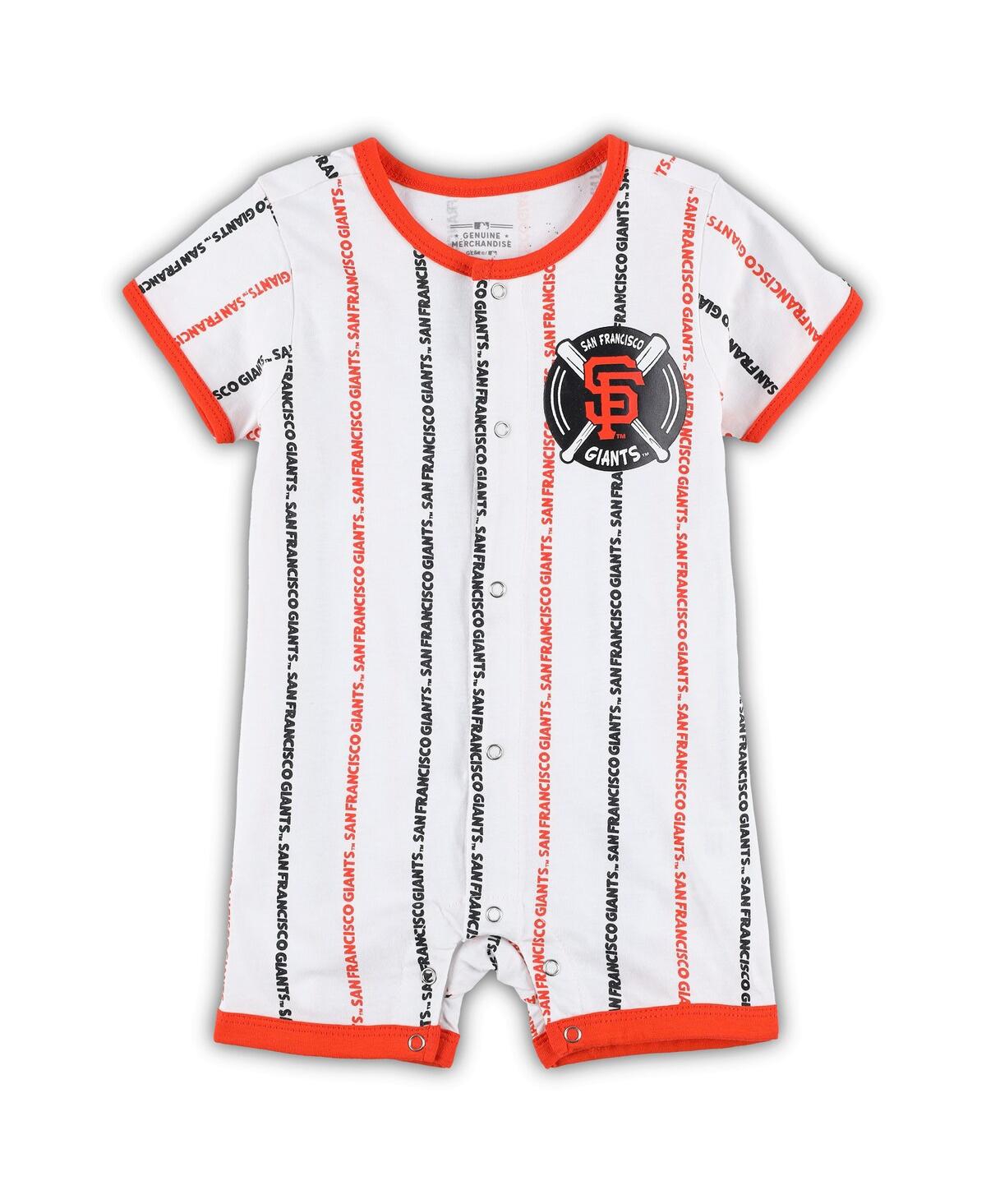Shop Outerstuff Infant Boys And Girls White San Francisco Giants Ball Hitter Coverall