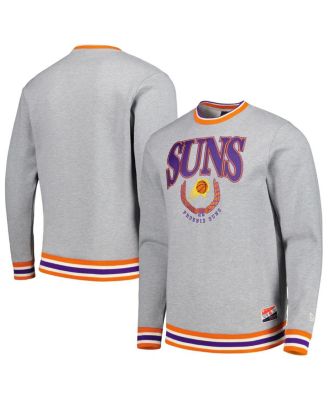 Men's and Women's Gray Phoenix Suns Vintage-Like Throwback Crew Sweatshirt