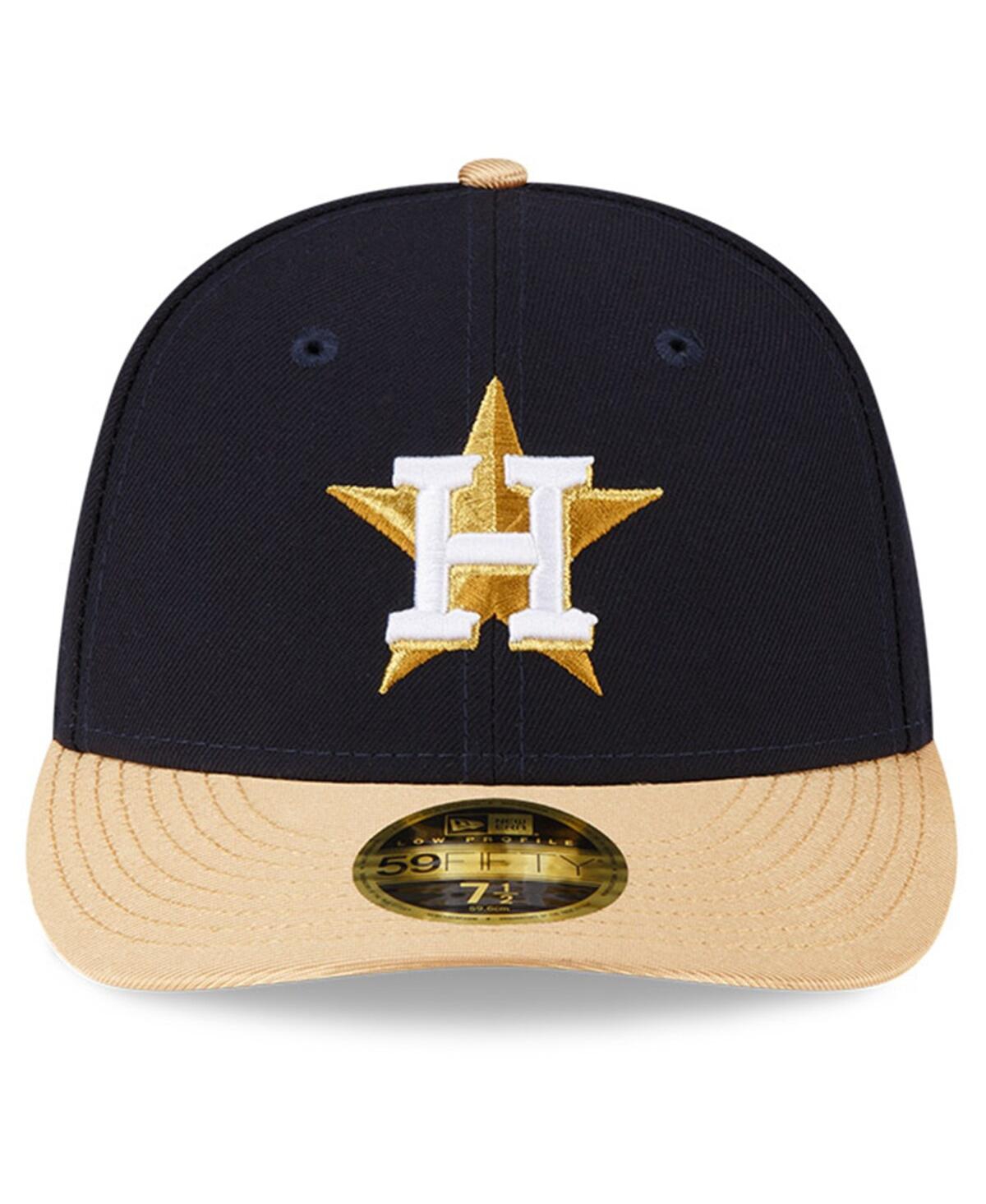 Men's New EraHouston Astros 2023 Gold Collection Low Profile 59FIFTY Fitted Hat - Navy