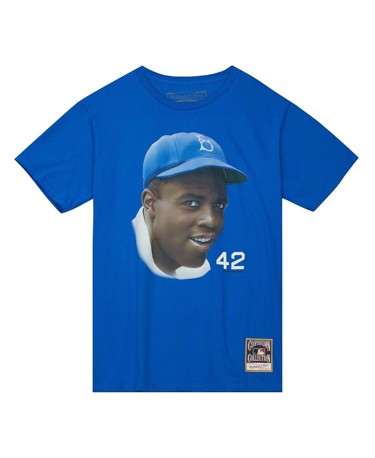 Men's Mitchell & Ness Jackie Robinson Royal Brooklyn Dodgers Cooperstown Collection Legend Portrait