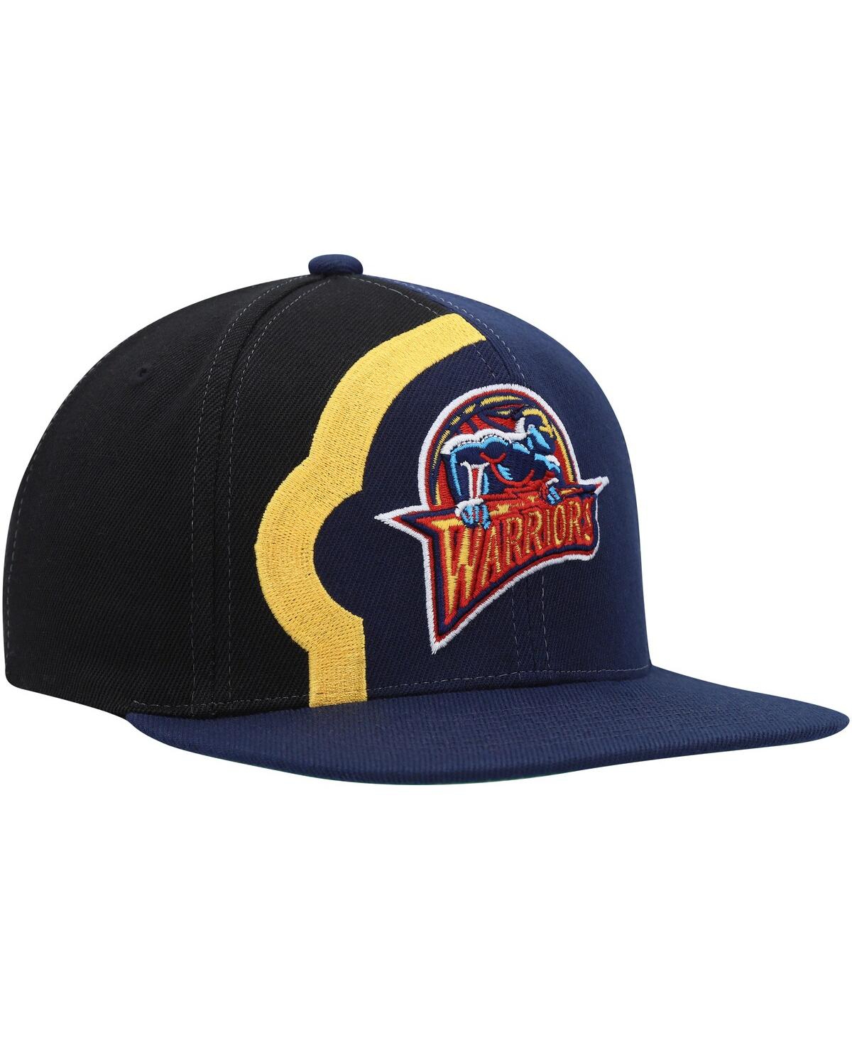 Men's Mitchell & NessGolden State Warriors Hardwood Classics Retroline Snapback Hat - Navy